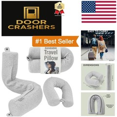 Twistable Memory Foam Travel Pillow – Adjustable Neck Support for Airplanes