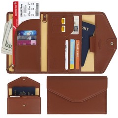 ZOPPEN Multi-purpose Passport Holder Travel Wallet One Size, #12 Seal Brown