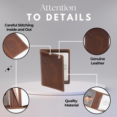 AG Wallets 2 ID Window Bifold Wallet for Men – Slim Leather ID Holder with