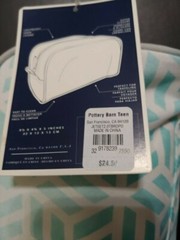 Pottery Barn Teen Jet Set Medium Toiletry Cosmetic Bag Rowan Pool NWT No Mono
