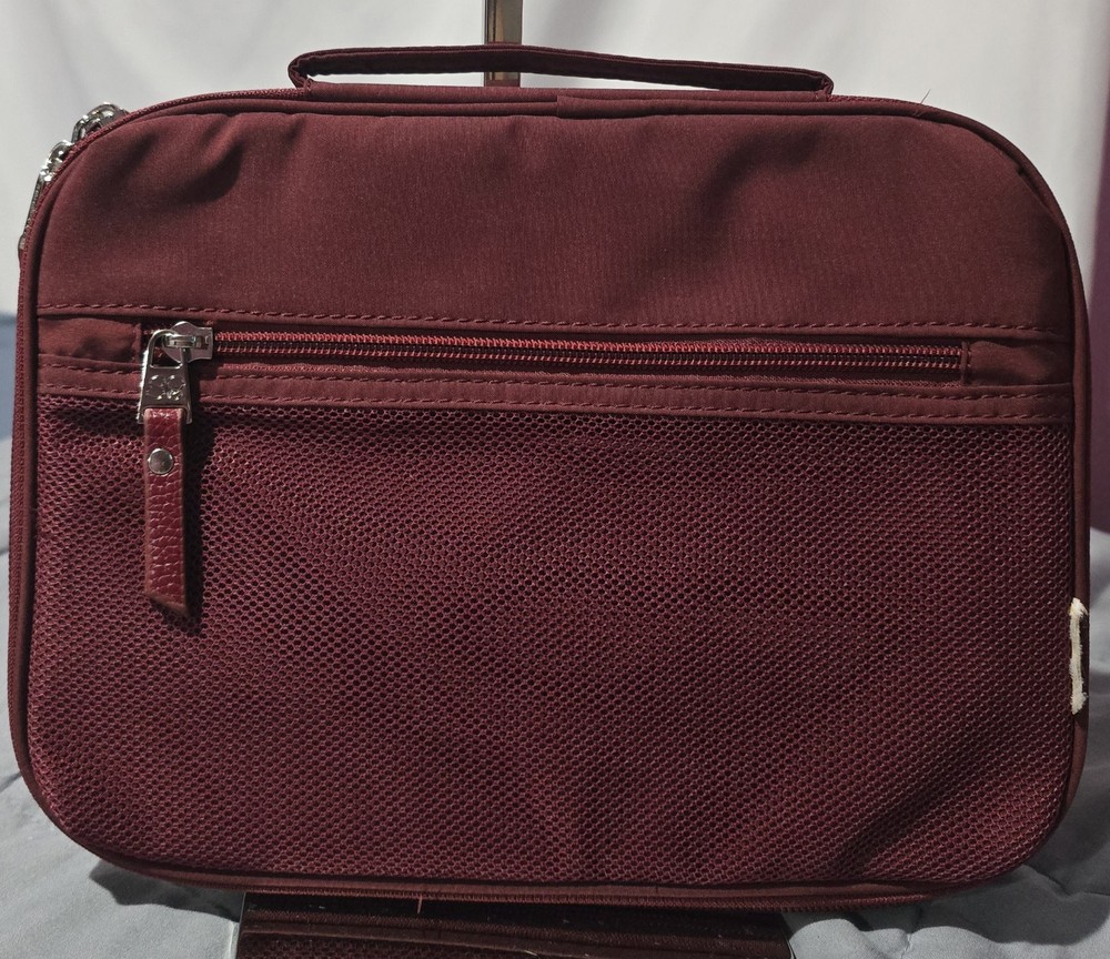 Samantha Brown Hanging Toiletry Bag Burgundy Red New with Tags