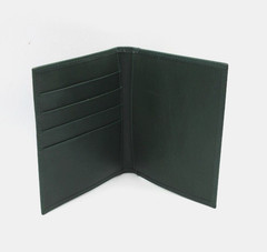 Graphic Image Leather Passport Cover Wallet Card Holder NEW Dark Green