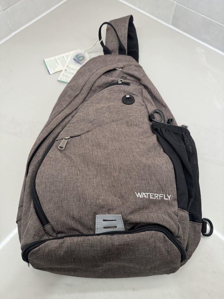 Waterfly Cross Body Backpack Medium Padded Sling Bag Maroon New-with Tags